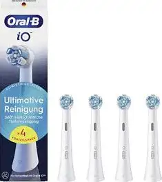 Zamjenske glave za električnu četkicu Oral-B iO Ultimate Clean, 4 kom, bijele