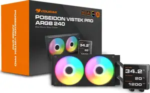 COUGAR CPU Wasserkühlung Poseidon Vistek Pro 240,ARGB,Schw.