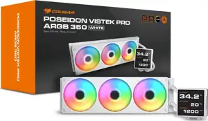 COUGAR CPU Wasserkühlung Poseidon Vistek Pro 360,ARGB,Weiß