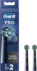 Zamjenske glave za električnu četkicu Oral-B Pro CrossAction, 2 kom, crne