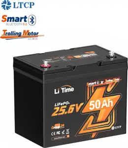 LiFePO4 baterija LiTime 24V 50Ah, Bluetooth, za električne brodske motore do 100 lbs