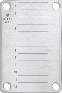 Stamp Seed Titanium Seed Phrase Storage Plate, 12-word