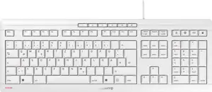 Cherry STREAM KEYBOARD (white/grau, DE-Layout, Cherry SX-Scherentechnologie)
