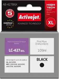 Activejet AB-427BNX Brother printer ink cartridge, replacement for Brother LC-427BXL; Supreme; 109 ml; black