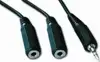 Kabel stereo 3.5mm M->2F, 5m
