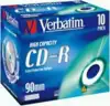 CD-R Verbatim, Kapacitet 800MB, 10 komada, Brzina 40x, (90min)