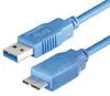 USB 3.0 kabel 5m, AM - micro B, Transmedia C139-5ML, plavi