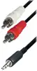 Transmedia A 49-10 L, Stereo Connecting Cable unshielded, 2x RCA-plug - 3,5 mm stereo plug, 10 m