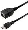 USB kabel 0,3m, AF - micro B, TRN-C258-BL, crni