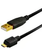 Transmedia C 251 GL, Connecting Cable USB type A plug - Micro USB type A plug 1,8 m, gold plated plug, black