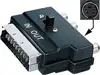 Transmedia V 49 SV, Scart-plug - 3x RCA-jack 4 pin Hosiden-jack, with switch, Audio: stereo