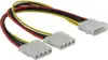 Kabel DELOCK, 4-pin Molex (Ž) na 2x 4-pin Molex (M), naponsk