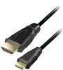 Transmedia C 200-10 E, High Speed HDMI-cable with Ethernet, HDMI-plug type A to HDMI-plug type C, 5,0 m, gold plated plugs, moulded plugs, high quality, 30AWG, transmission of 10,2 Gbit s, resolutions