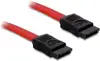 Kabel DELOCK, interni SATA, 50cm, metalne kopče, crveni