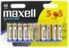 Alkalna baterija Maxell LR-6/AA, 5+5