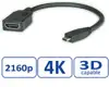 Roline VALUE HDMI High Speed kabel sa mrežom, TIP A (F) - TIP D (M), 0.15m