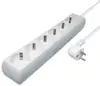 Transmedia 6-way power strip, 5,0 m cable, White