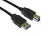 NaviaTec USB 3.0 A plug to B plug, 1,8m BLK