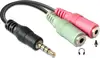Adapter DELOCK, audio jack 3.5mm na 2x 3.5mm (Ž) (mikrofon +