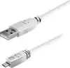 Transmedia USB typeA plug-Micro USB typeB 1m, white