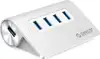 Orico 4-portni USB3.0 hub, Aluminium, srebrni