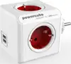 PowerCube razdjelna utičnica sa USB priključkom, crvena 
