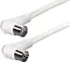 Transmedia 2,5m Connecting Cable IEC-plug right angle 9,5 mm - IEC-jack right angle 9,5