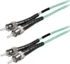 Transmedia Fibre optic MM OM4 Duplex Patch cable ST-ST 10m