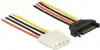Adapter DELOCK, 15-pin SATA (M) na 4-pin Molex (M), 20cm, naponski, interni