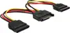 Adapter DELOCK, 15-pin SATA na 2x SATA HDD, naponski, intern
