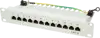STP prespojni panel Cat.6, 10" 1U, 12-Port, 90°, svjetlo siv