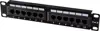 UTP prespojni panel Cat.6, 10" 1U, 12-Port, crni (RAL 9005)