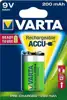 Baterija NI-MH Ready2use 9V 200 mAh , 6F22, Varta 56722