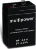 Baterija akumulatorska 6V 4,5 Ah 70x48x102 mm, Multipower