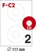 Etikete ILK za CD/DVD fi-117mm pk100L Fornax F-C2