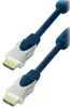 Transmedia HDMI cable metal plugs gold contacts, 7,0 m, blue