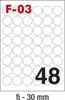 Etikete ILK fi-30mm pk100L Fornax F-03