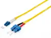 Opt. prespojni kabel LC/SC duplex 9/125µm OS2, LSZH, žuti, 15,0 m