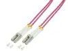 Opt. prespojni kabel LC/LC duplex 50/125µm OM4, LSZH, ljubič