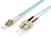 Opt. prespojni kabel LC/SC duplex 50/125µm OM3, LSZH, tirkiz
