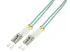 Opt. prespojni kabel LC/LC duplex 50/125µm OM3, LSZH, tirkiz