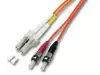 Opt. prespojni kabel LC/ST duplex 50/125µm OM3, LSZH, tirkizni, 1,0 m