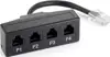 Razdjelnik RJ45 M -> 4xRJ11 Ž (TEL), s kabelom 0,17 m