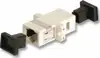 Opt. adapter SC simplex Ž/Ž, multimode, ceramic sleeve, beige