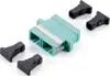 Opt. adapter SC duplex Ž/Ž, multimode OM3, ceramic sleeve, aqua