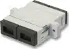 Opt. adapter SC duplex Ž/Ž, multimode OM1/OM2, metal sleeve, beige