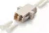 Opt. adapter LC duplex Ž/Ž, multimode OM1/OM2, metal sleeve, beige