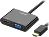 Ugreen HDMI na VGA + HDMI adapter crni