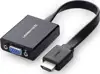 Ugreen HDMI na VGA + 3.5MM Audio + MicroUSB pretvarač crni