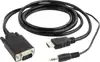 Gembird HDMI to VGA and audio adapter cable, single port, black 3m
